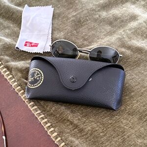 Ray-Ban Silver and Black Sunglasses